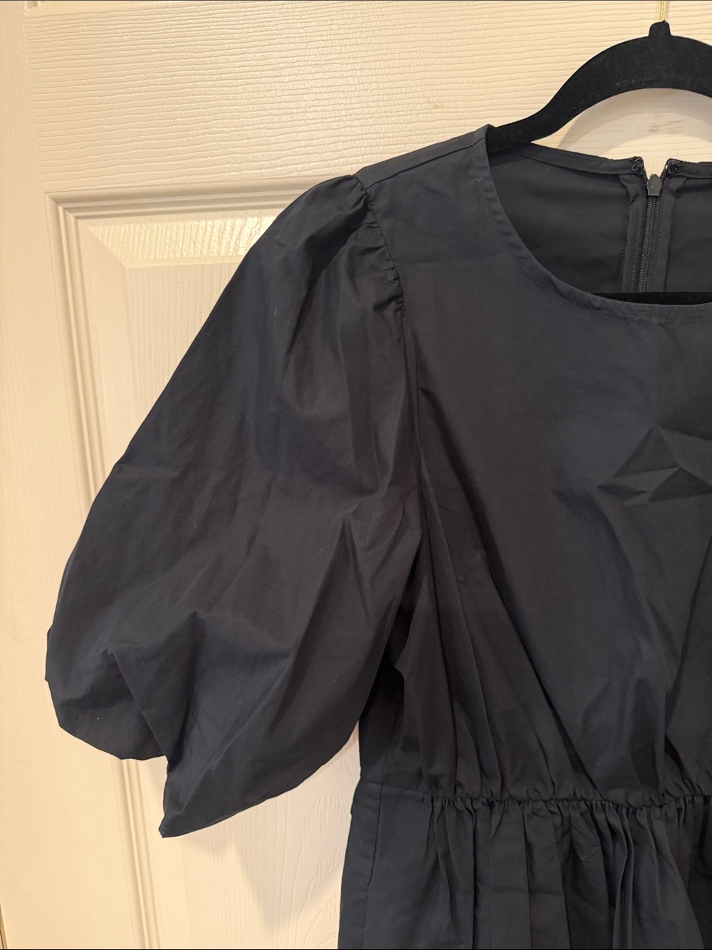Madewell NWT bubble sleeve black mini dress, size 2 - Picture 3 of 7